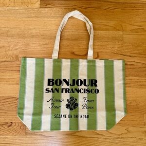 Sezane Canvas Tote Bag - Bonjour San Francisco New